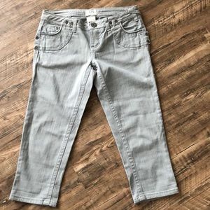 725 Originals grey stretch denim capris